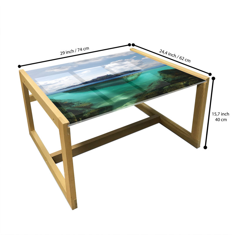 Jamyra Trestle Coffee Table, 40cm H x 74cm W x 62cm D