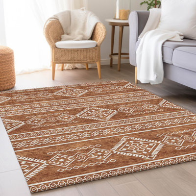 Premium Machine Washable Prisco Paprika Rug