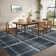 Extra Large Geometric Machine Washable Rug with Non Slip Backing Contemporary Low Pile Foldable Floor Cover for Living Room Bedroom Office