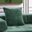 Canapé-lit à dossier en chenille vert foncé