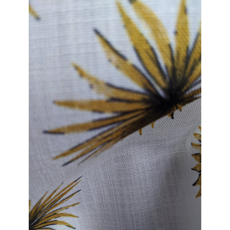 Tissu antilles, Ivoire / Jaune