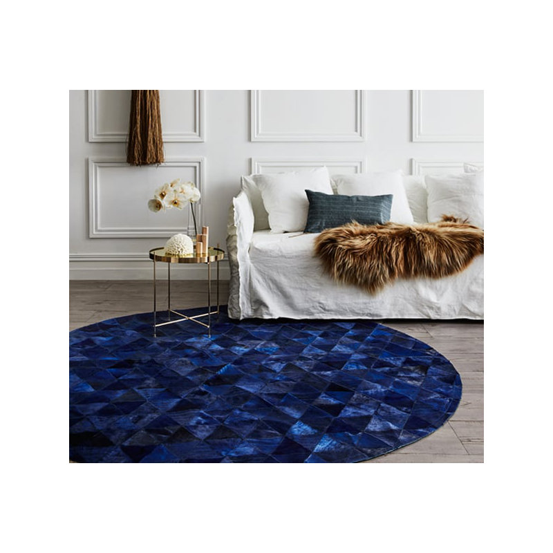 Art Hide Cowhide Area Rug in Blue