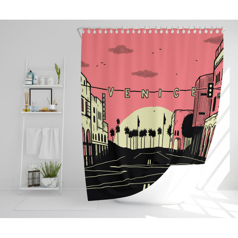 Flensburg Polyester Shower Curtain Set, 168cm H x 168cm W