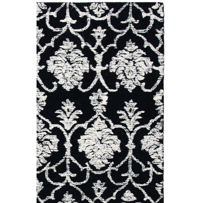 Wong Hand Tufted Indian Wool And Cotton With Latex Ikat Rug