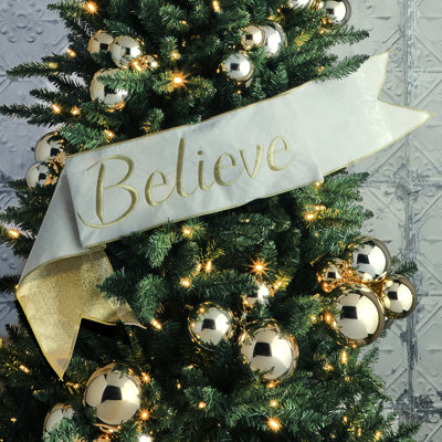 Bannière «Believe» en velours 6 po x 44 po