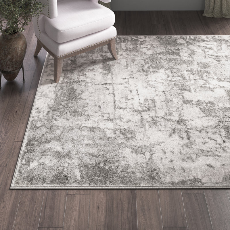 Warnick Abstract Indoor Rug, Rectangle 6'7" x 9'