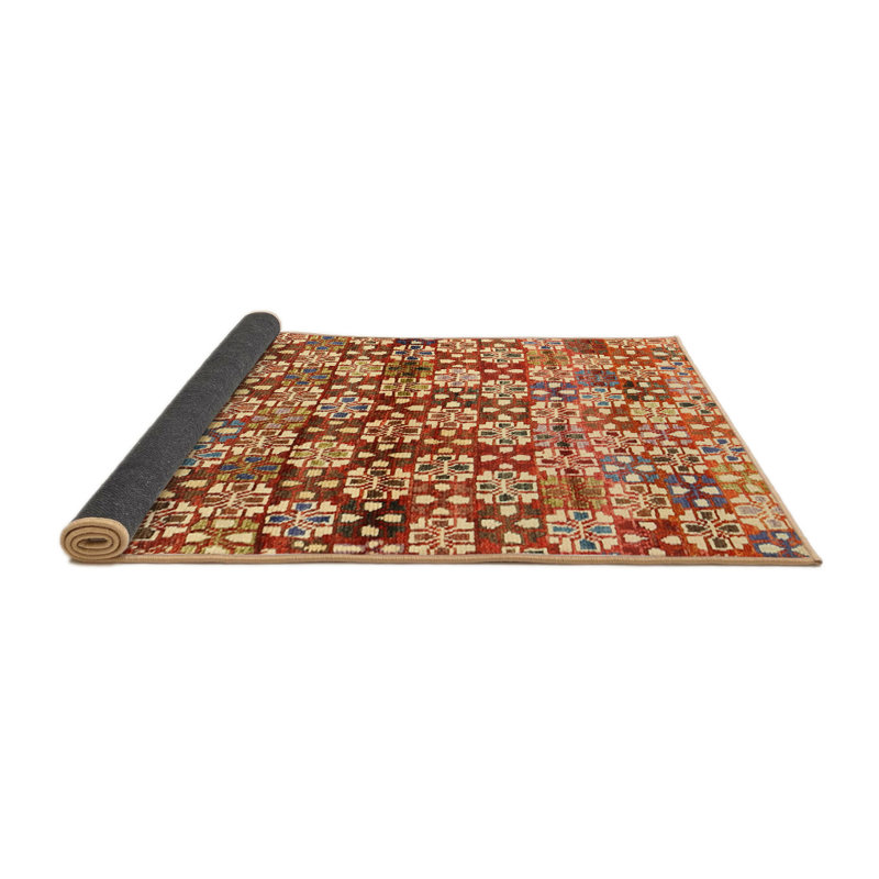 Tapis contemporain brun / beige / gris, Rond 4 pi