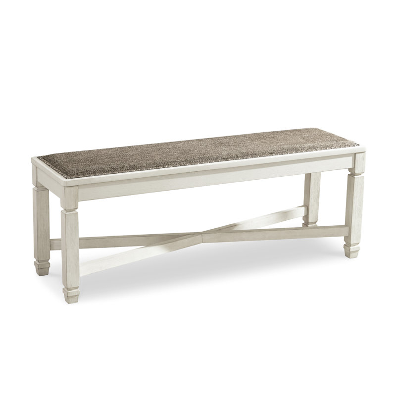 Chailey Upholstered Bench, Brown, White