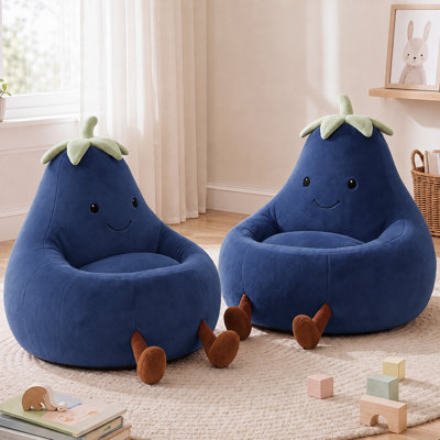 Fauteuil à billes avec aubergine Kannon