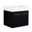 Meuble-lavabo mural 24 po avec lavabo, lavabo en résine à rebords épais Rayley, ensemble KD