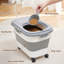 Contenant alimentaire pour animaux 25 lb avec couvercle et roues-92861879