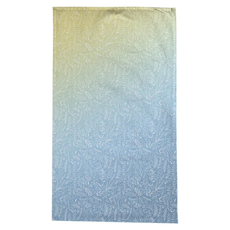 Leffel Ditsy Floral Pattern Tablecloth, Yellow/Blue