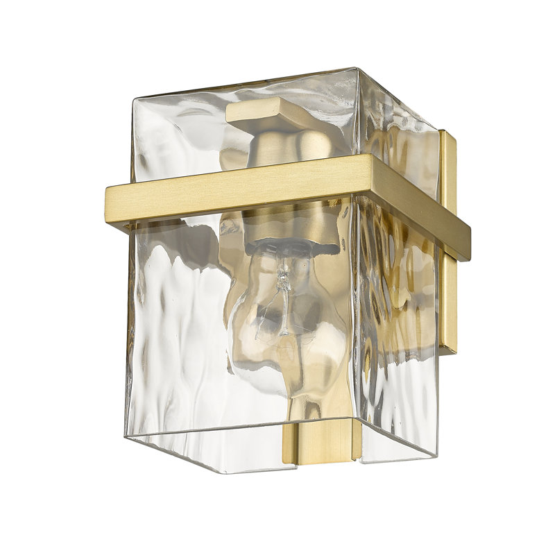 Arzie Flush Mounted Sconce, Modern Gold