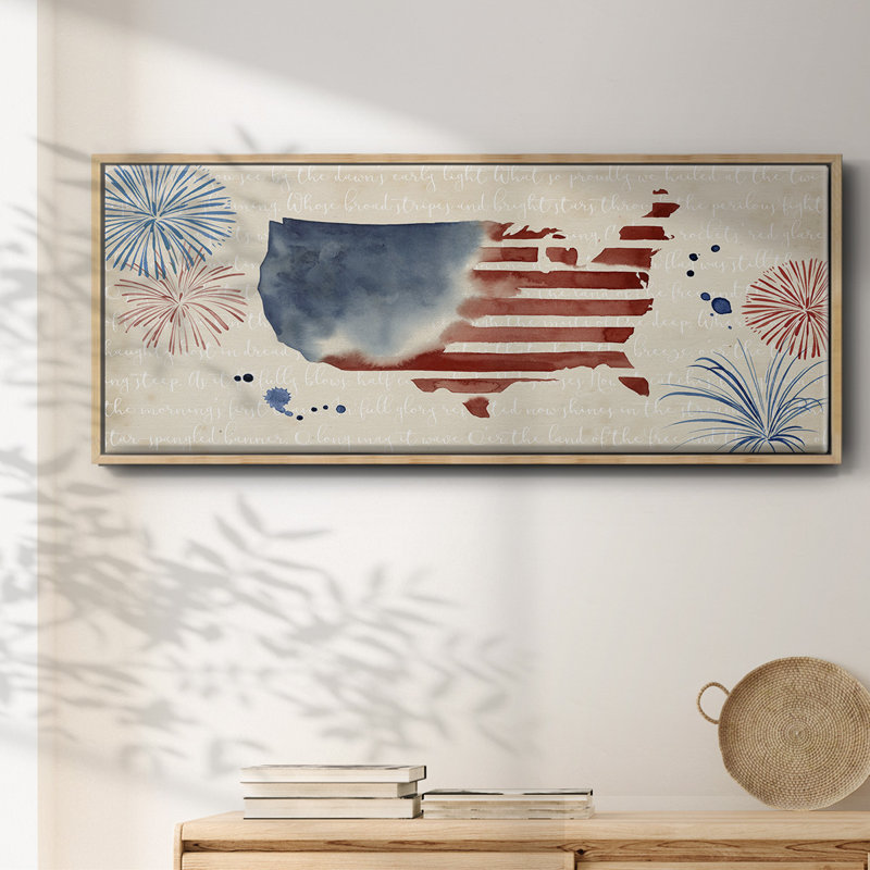 Collection Fourth of juillet, toile en C encadrée, H 8 po x l 20 po