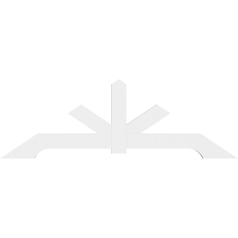 Support de pignon en PVC de qualité architecturale Vanguard, H 32 po x l 96 po (pas : 8/12), P 2 po x F 6 po