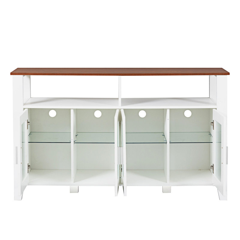 Buffet Sideboard Storage Cabinet, Brown/Antique White