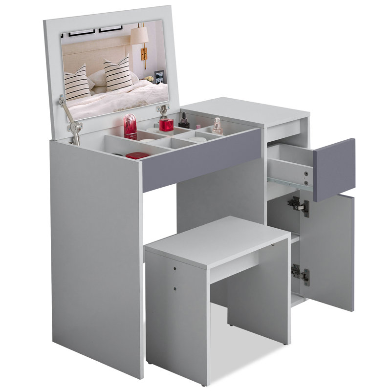 Blerina Dressing Table with Mirror
