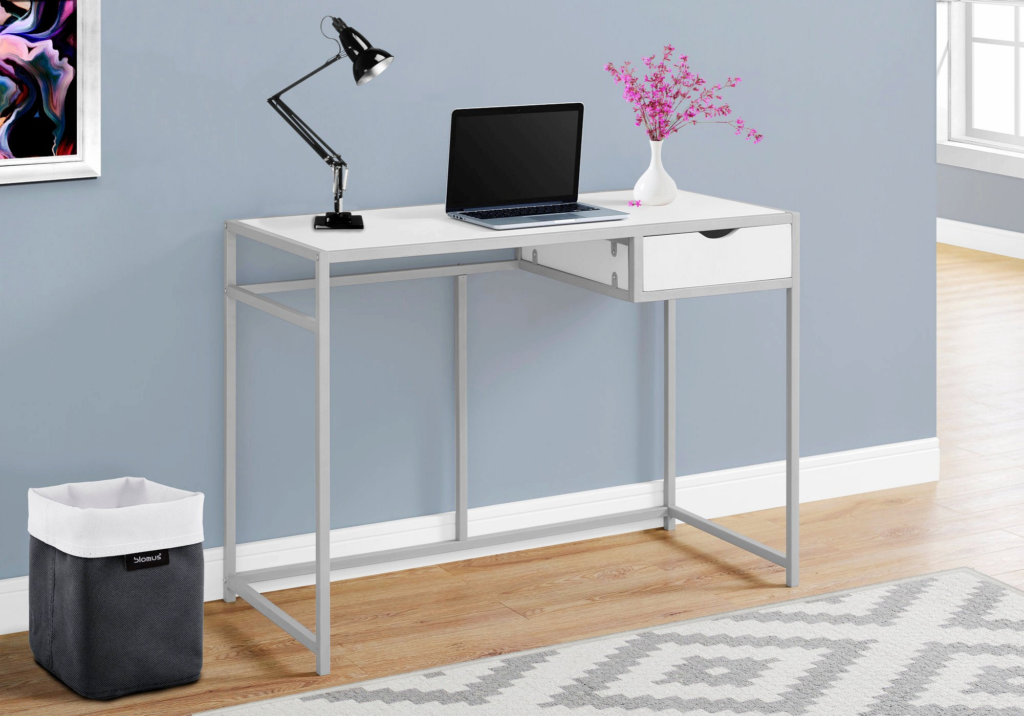 Rectangular Computer Desk Design Ophelia & Co. Rectangle Computer Desk, Home Office Desk With Storage ...