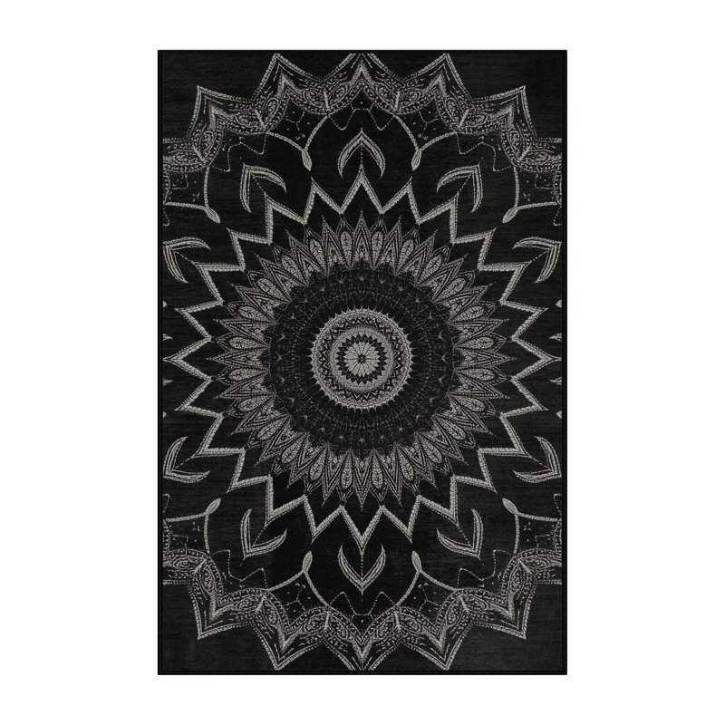 Tapis moelleux moelleux d'inspiration mondiale Adlai, 8 x 10