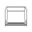 Lit simple en bois et velours, gris-743916449
