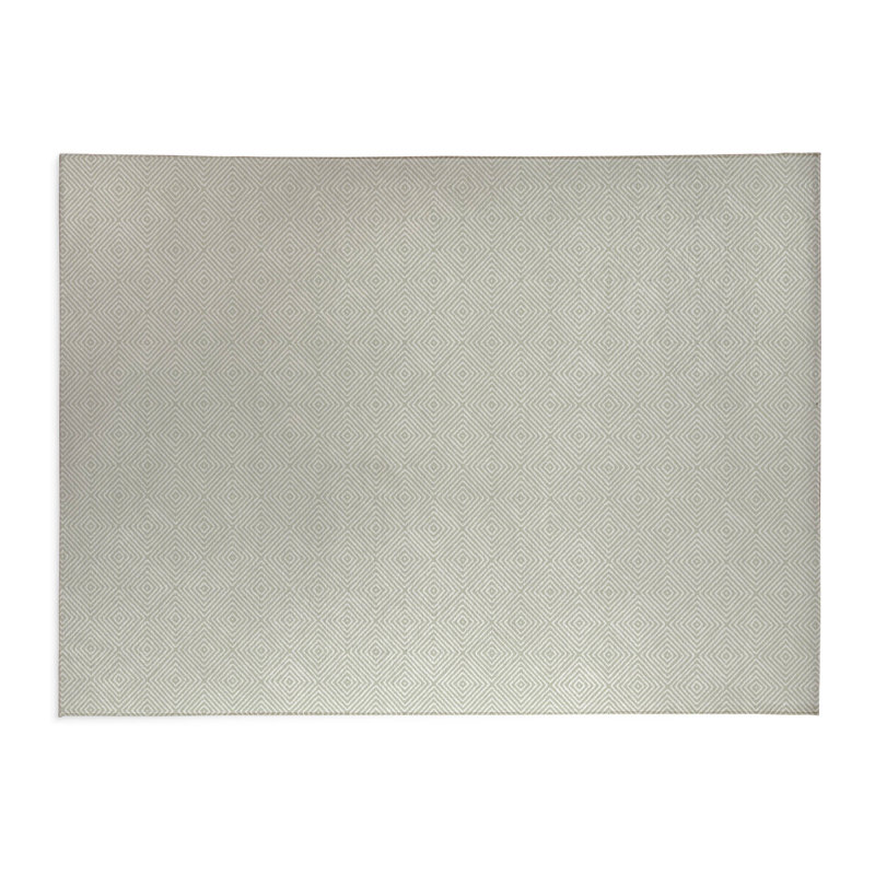Tapis de bureau léger Ikat, L 6 pi x L 4 pi, Vert clair