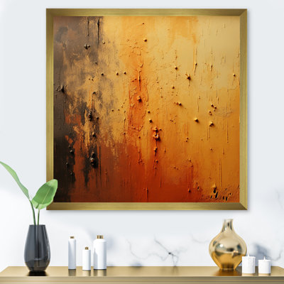 Orange Chaos Collage II - Abstract Collages, art mural