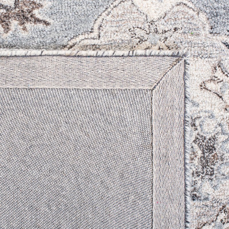 Routh Hand Tufted Wool And Cotton With Latex Oriental Rug, Rectangle 8' x 10'
