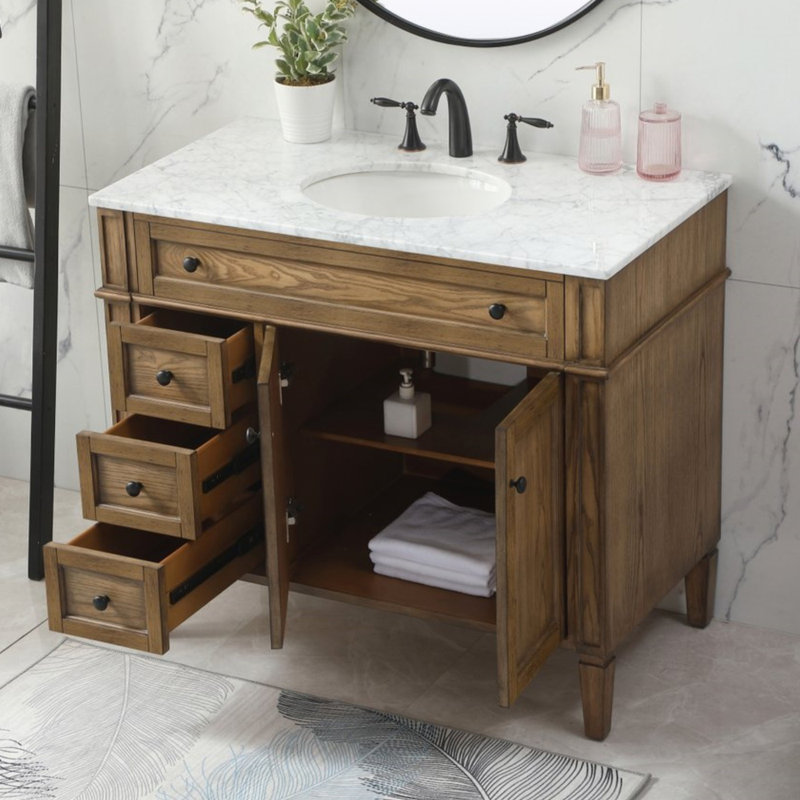 Meuble-lavabo simple 40 po Rivers, Driftwood
