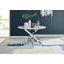 Tierra Modern Chrome Metal & Glass Round Dining Table Set with 4 Luxury Button Velvet Chairs