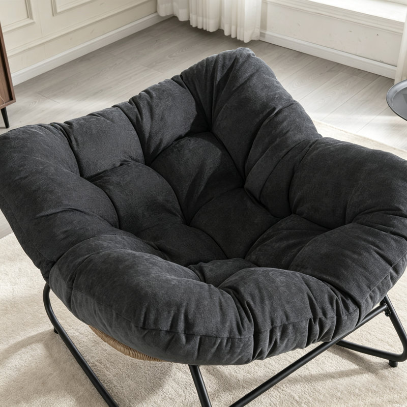 Steel Rocking Chair, Black