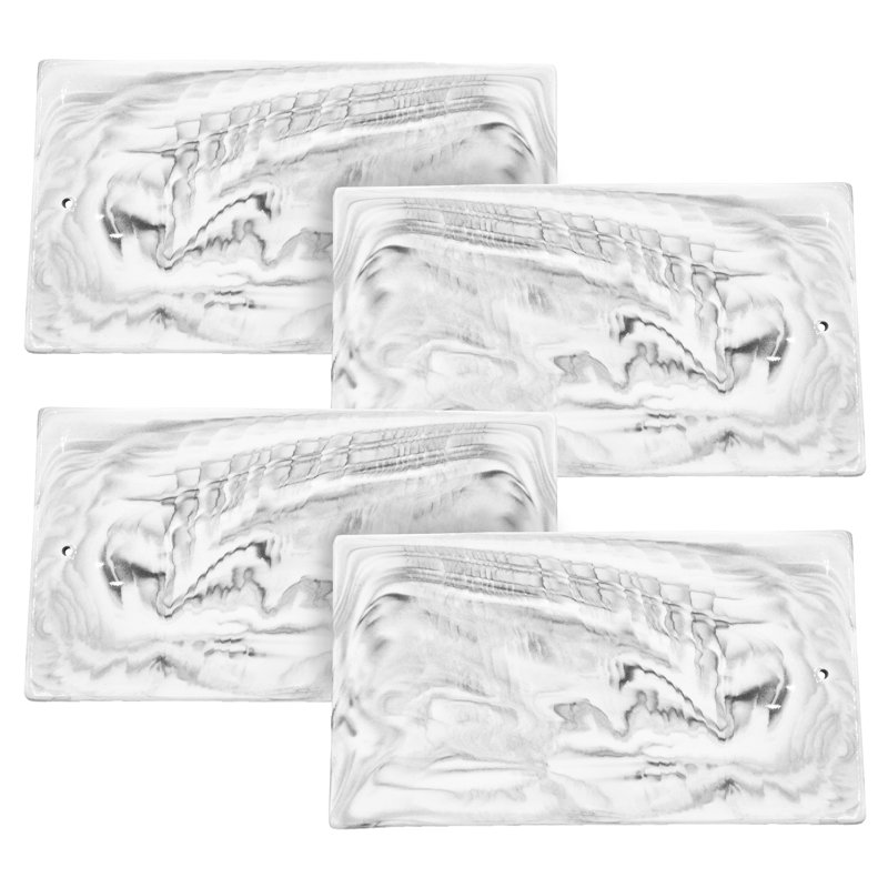 Planche à fromage Whirl - ensemble de 4 - 11 po x 6 po - gris / blanc