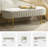 Ferdinand Lawanda 46" Modern Polyester Upholstered Bench with Channel-Tufted Cushion and Metal Base-600450002