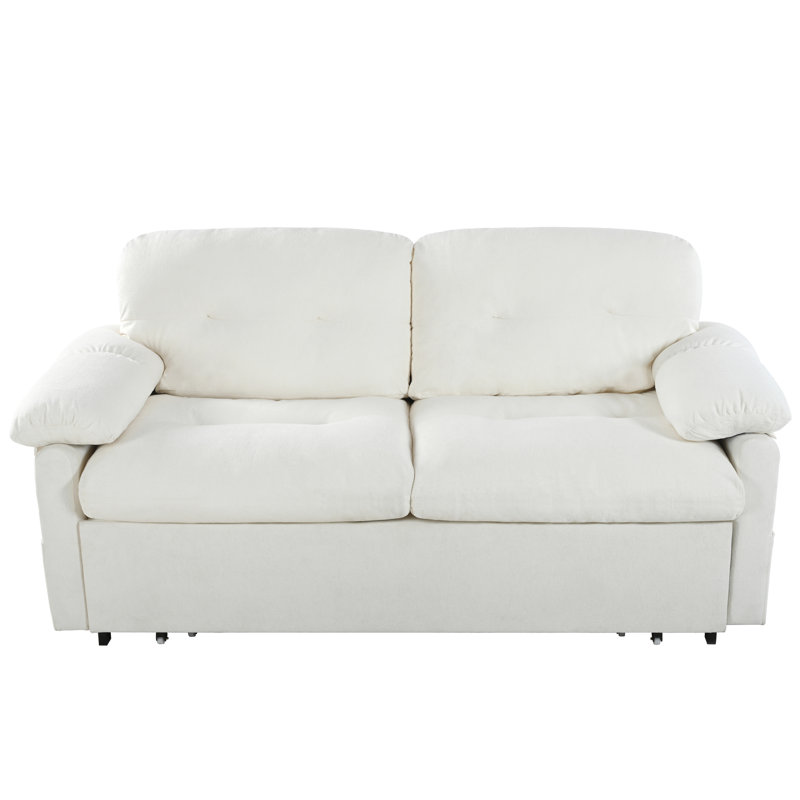 Canapé-lit convertible 71,65 po avec rangement latéral, canapé-lit en chenille moderne 3-en-1 pour salon, chambre à coucher et appartement