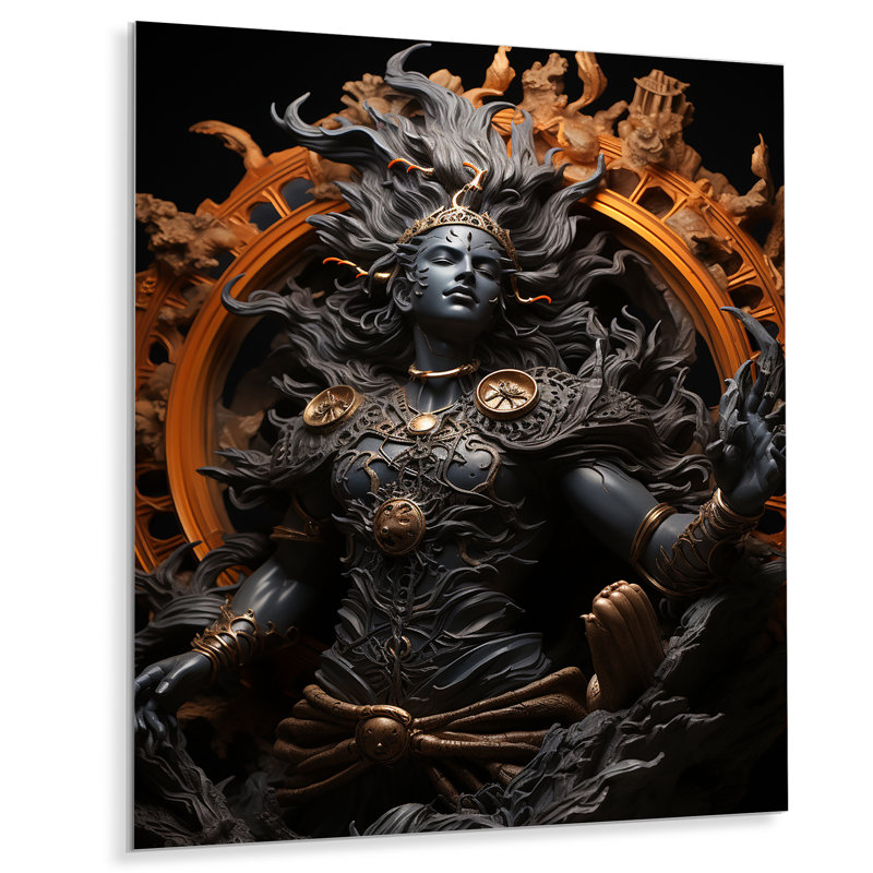 - Reproduction d'art mural en métal Hinduisim, H 20 po x l 12 po x P 1 po