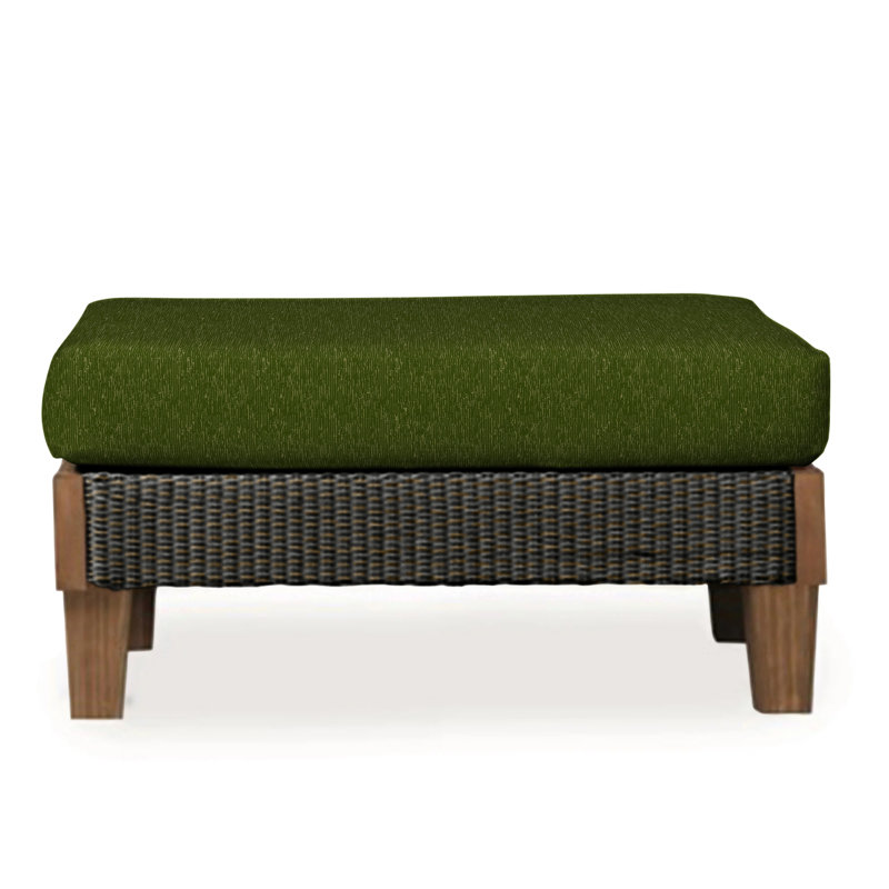 Catalina Outdoor Ottoman, Canvas Black Sunbrella® Canvas, Mink