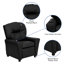 Contemporary Kids Recliner with Cup Holder-1550057906