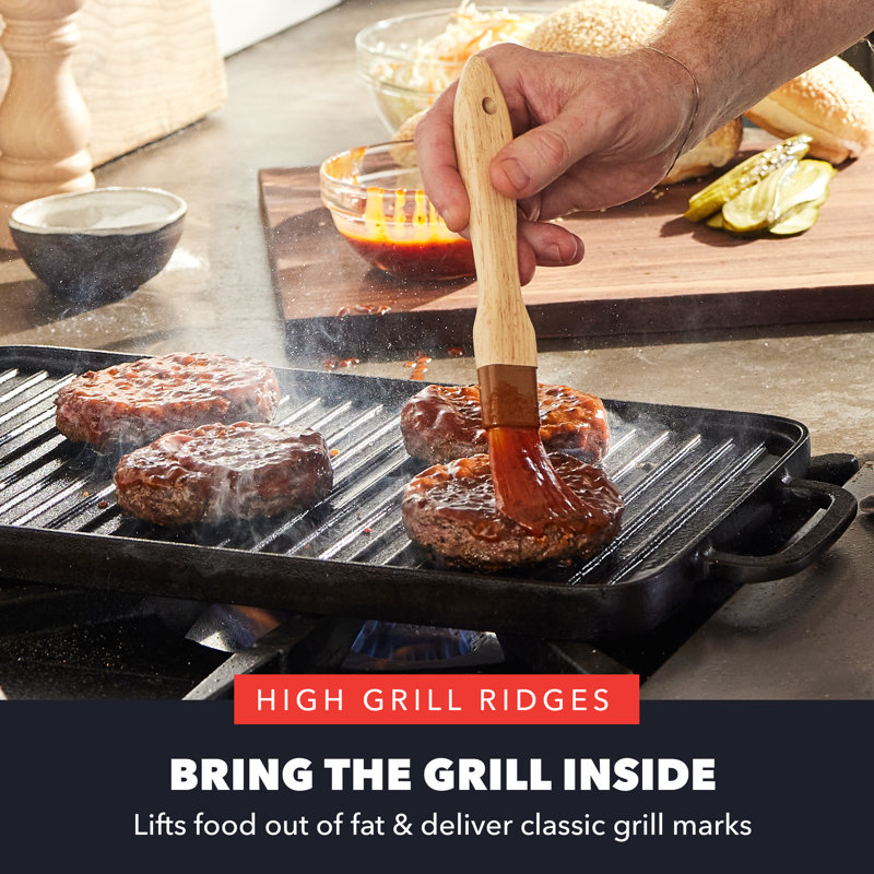 Bobby Flay by GreenPan 11” x 16.5” Reversible Cast Iron Grill Griddle