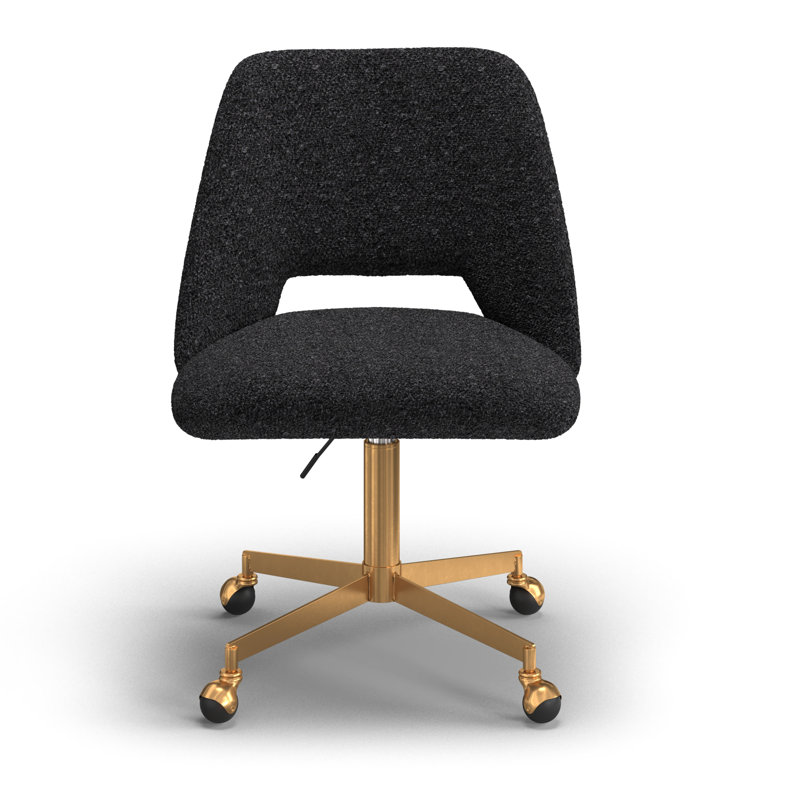 Chaise de travail Borrego, Bouclé noir