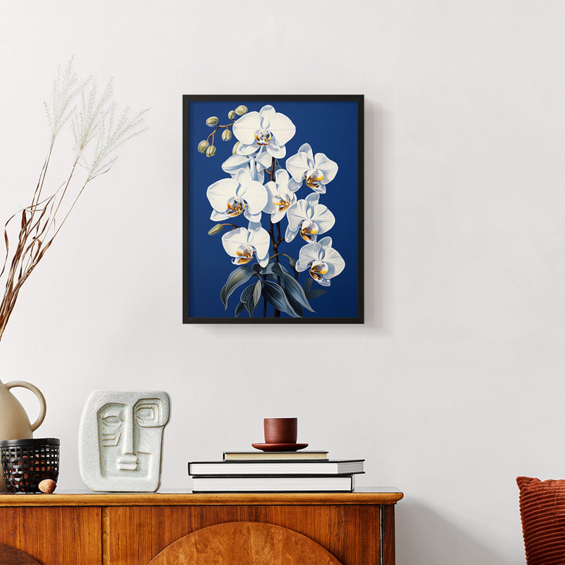 Série FLORAL CLXV III - Impression encadrée de qualité supérieure - Prêt à être accroché - Aucun clou requis, Cadre noir