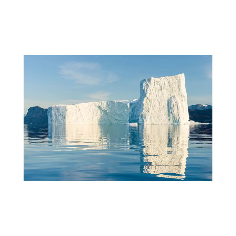 Icebergs in the Uummannaq Fjord System, Northwest Greenland, Denmark 1 Piece Wrapped Canvas Wall Art, 152.5 cm H x 101.5 cm W