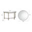 Console avec miroir, miroir et finition laiton antique