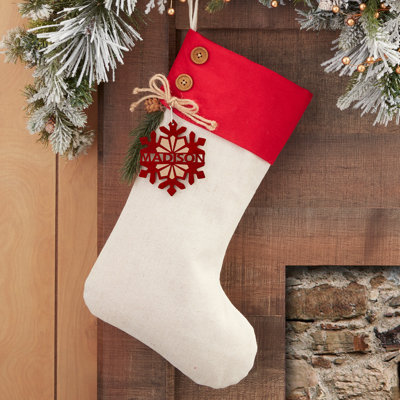 Snowflake Personalized Family Christmas Stocking