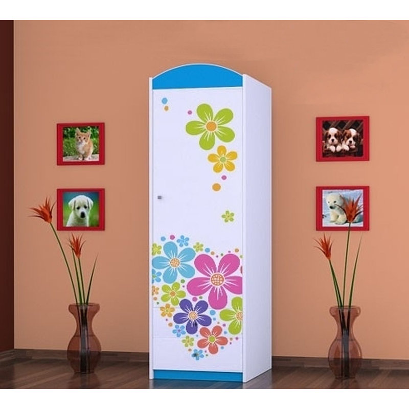 Brunner 1 Door Wardrobe, Blue