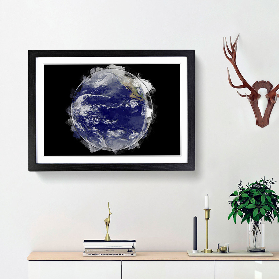 A Satellite Image of Earth in Abstract - Framed Print
