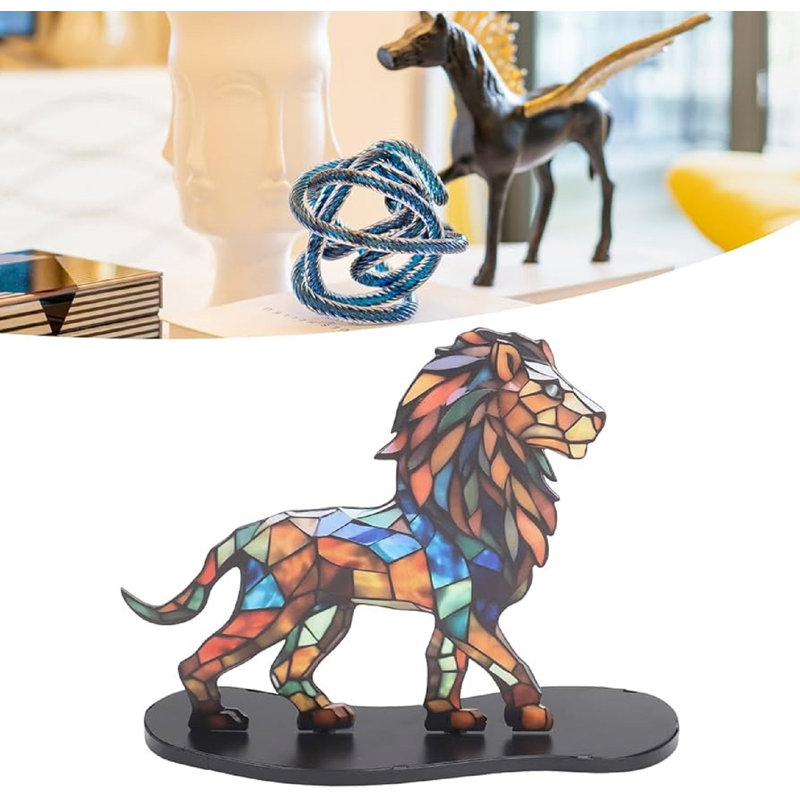 Colorful Mosaic Metal Animal Statues