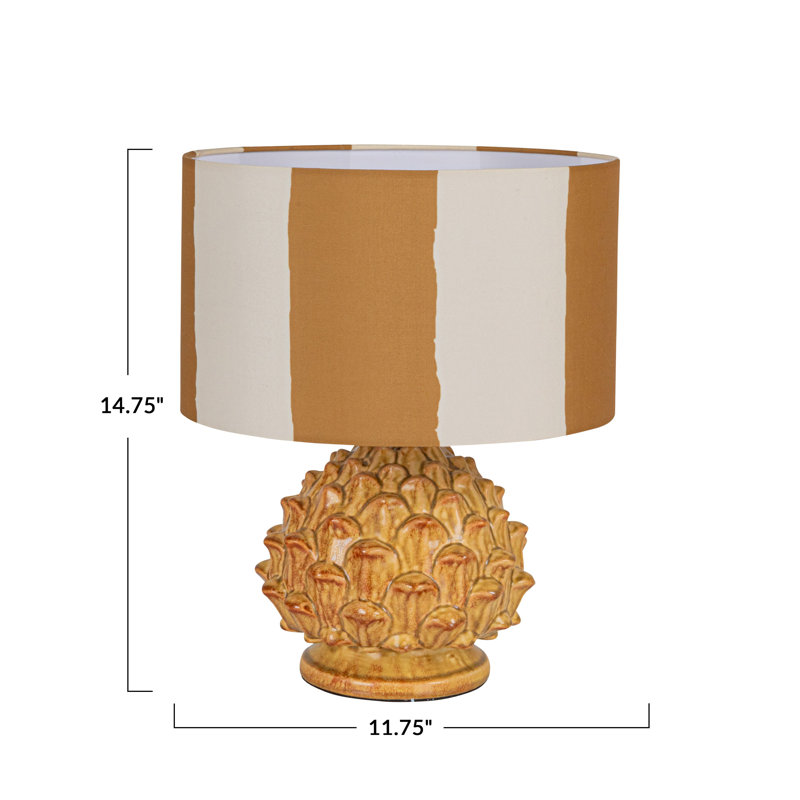 Lampe de table en grès artichaut 60 watts