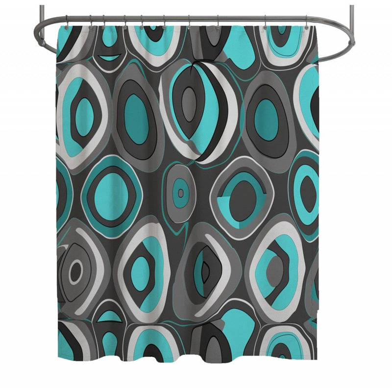 Rideau de douche Circles and lignes, H 93 po x l 70 po