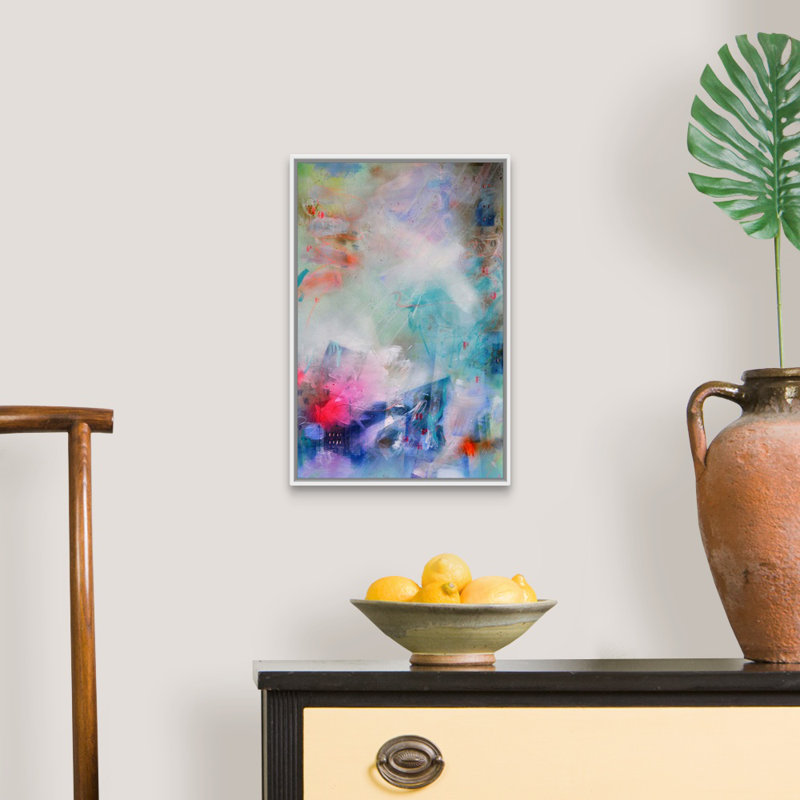 "Hope no. 9" par BEA garding Schubert, reproduction d’art sur toile, Cadre blanc, H 20 po x l 14 po x P 1,75 po