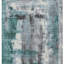 Tapis d'extérieur lavable abstrait bleu sarcelle et ivoire 10 pi x 14 pi