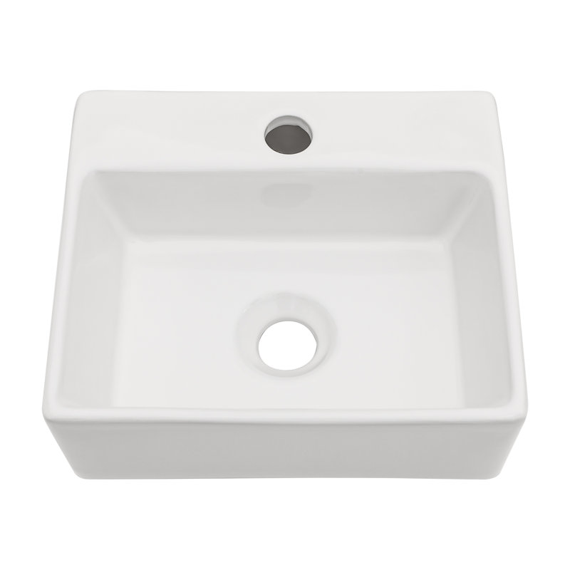 Lavabo vasque mural en argile réfractaire de 13 po avec lavabo mural Lofeyo